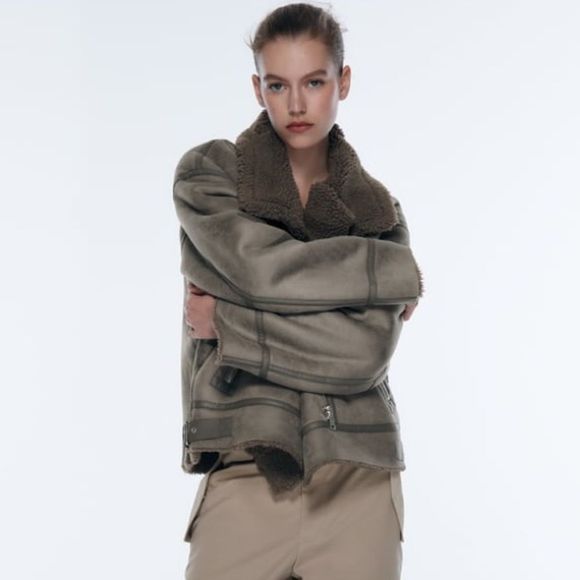 ZARA DOUBLE FACED JACKET - Picture 13 of 16